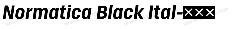 Normatica Black Ital字体转换